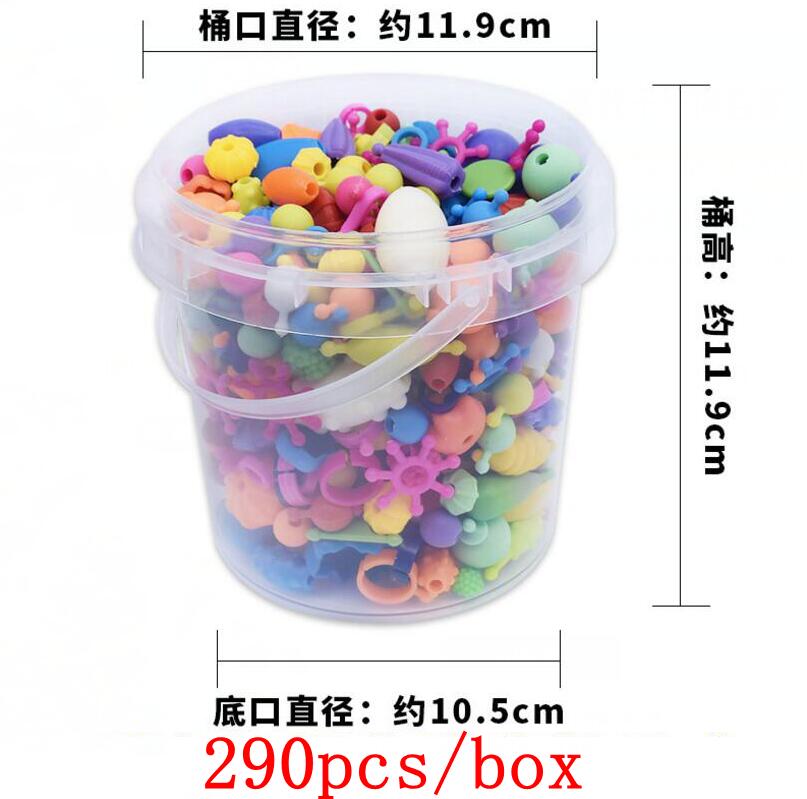 Pop Kralen Speelgoed Snap Samen Ketting En Armband Ambachten Sieraden Mode Kit Diy Educatief Kid 'S Speelgoed Craft Diy Sieraden speelgoed: about 290pcs
