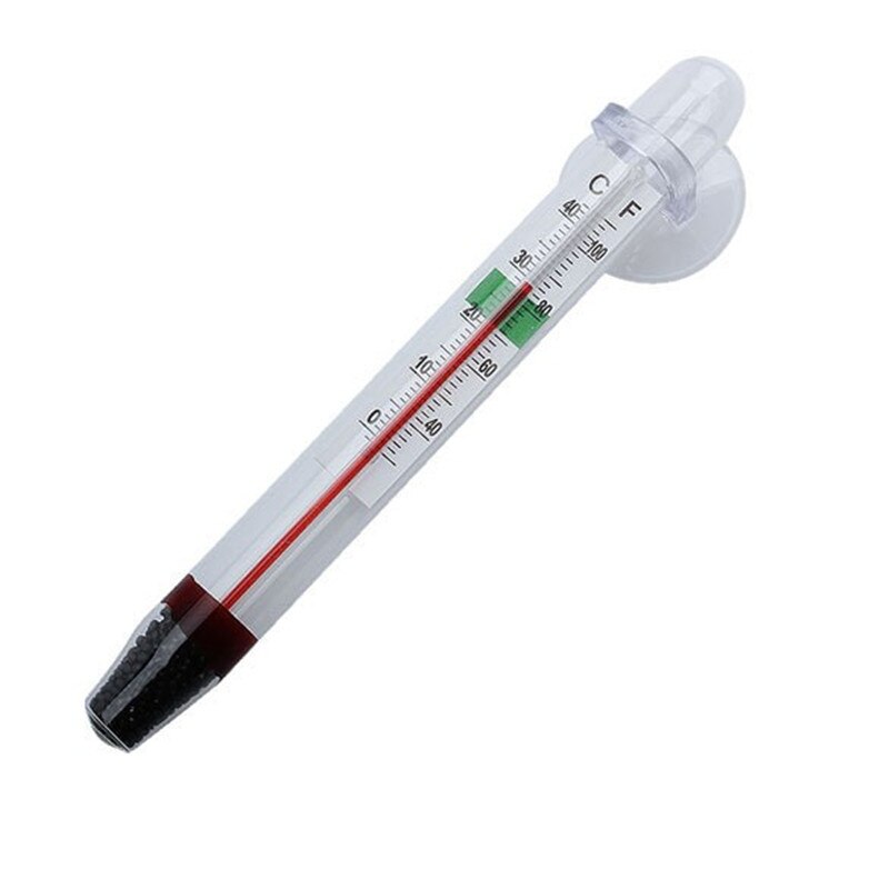 1Pcs Glas Meter Aquarium Fish Tank Glas Water Temperatuur Thermometer Met Mooie Zuignap