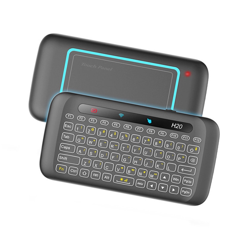 2.4 GHz Mini Wireless Keyboard met Afstandsbediening Muis Combo Backlit Multi-touch Touchpad, USB Oplaadbare voor Android TV Box Windows