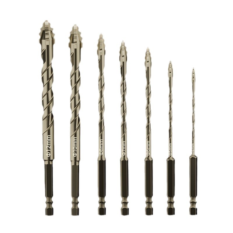 Upgraded Four-edged Sawtooth Drill Bit For Tile Drilling And Concrete Special Electric Drill Ultra-high Hardness Drill Bit
