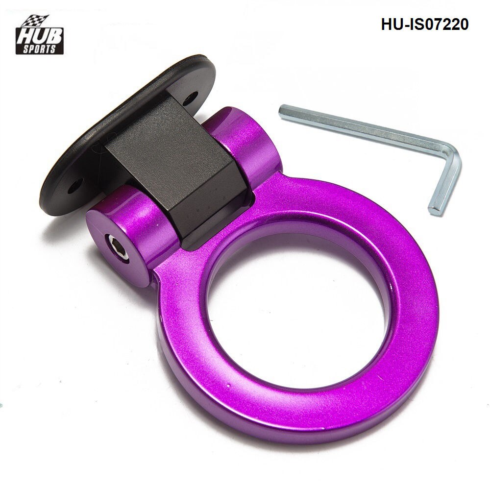 Pegatina de parachoques Universal ABS para coche, Kit de gancho de remolque de simulación de coche, accesorios para coche, HU-IS07220