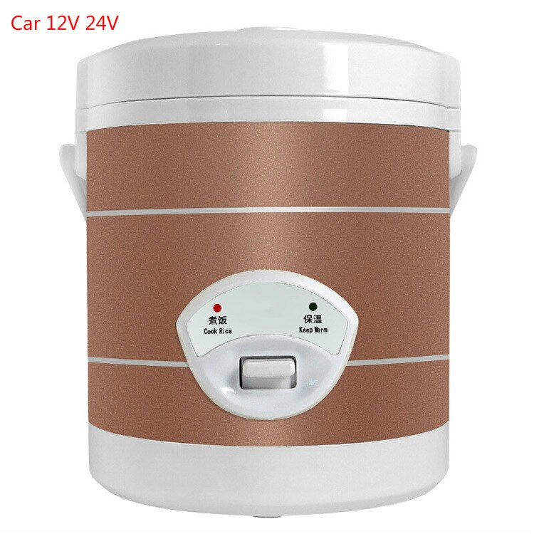 Car rice cooker 12V24V car truck smart small rice cooker mini rice cooker for 1-2 people: Car 12V 24V