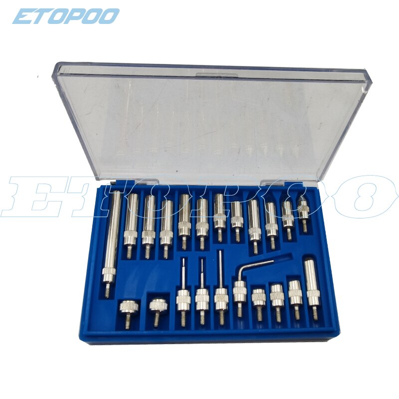 Messuhr 0-10mm 25mm 30mm Lug Zurück Test Gauge und 22 stücke Amboss Punkt Set gewinde M 2,5 4-48 gewinde Messung Werkzeug: WHITE