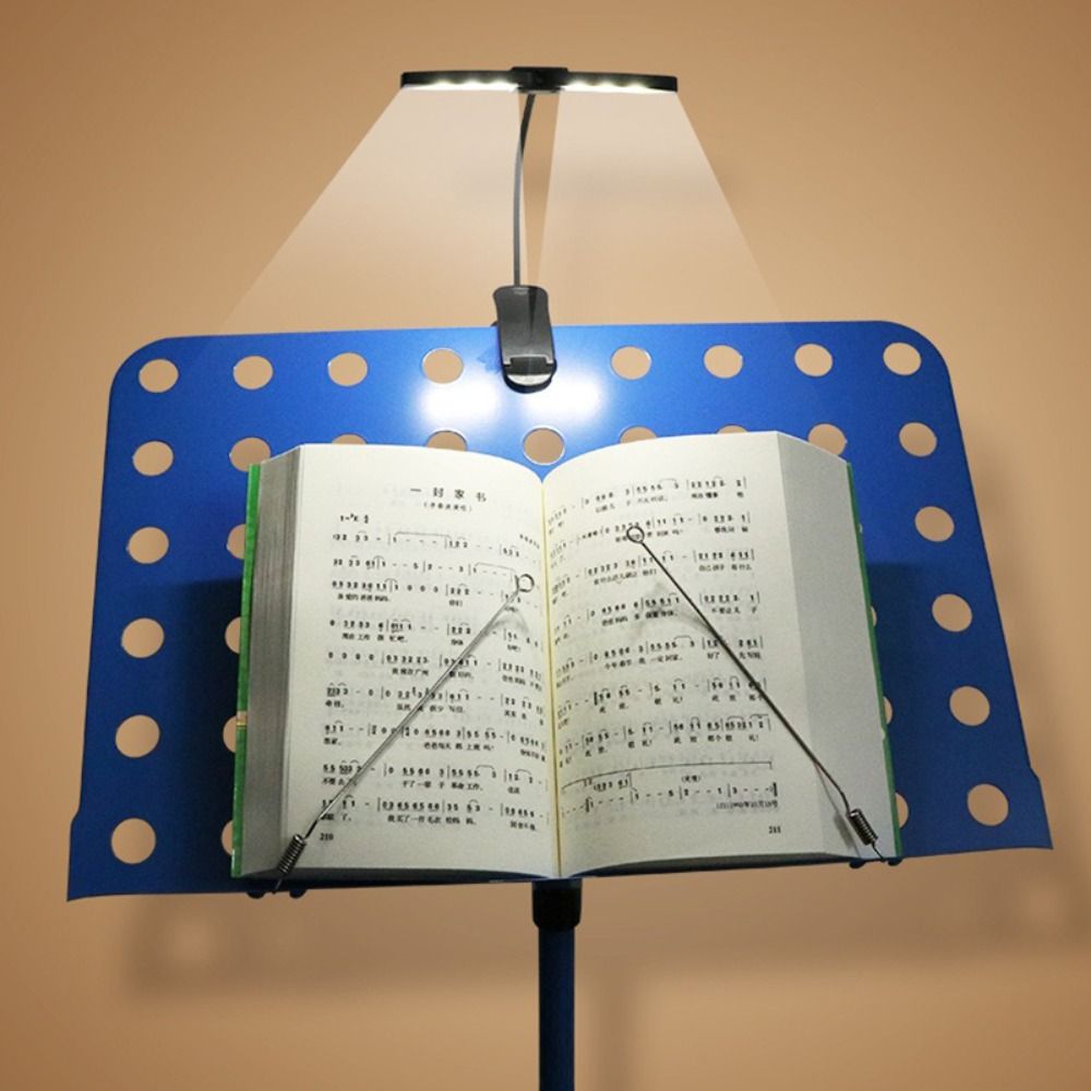 Luz LED negra de con 18 luces, atril recargable por USB, lámpara de lectura de escritorio portátil para dormitorio
