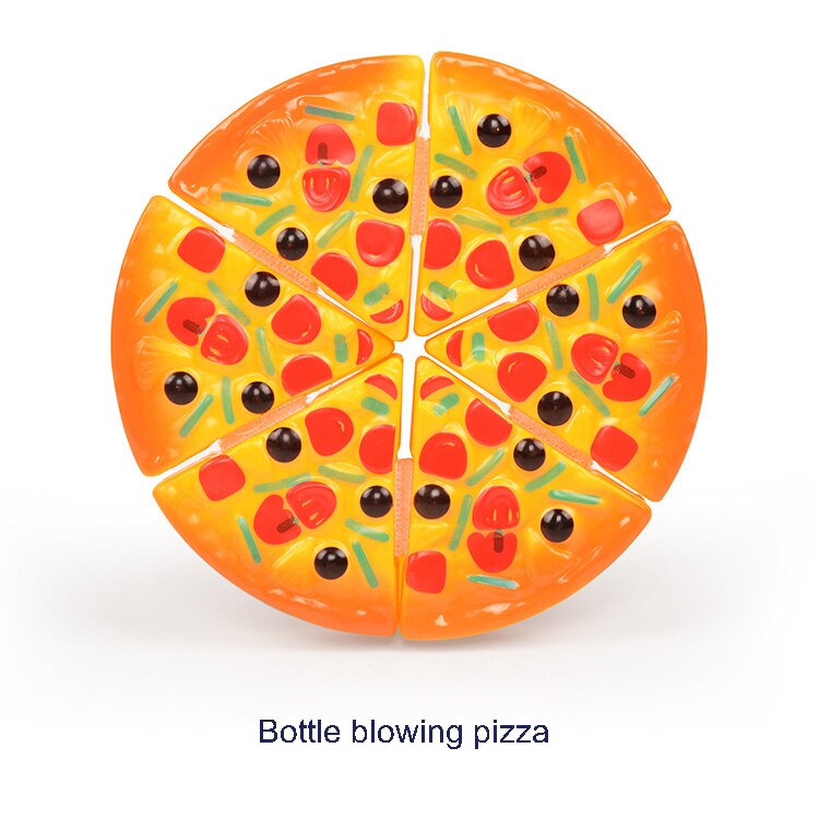 Cutting Fruit Vegetable Food Pretend Play Children For Children Pretend Play Plastic Food Toy: Bottle blowing pizza