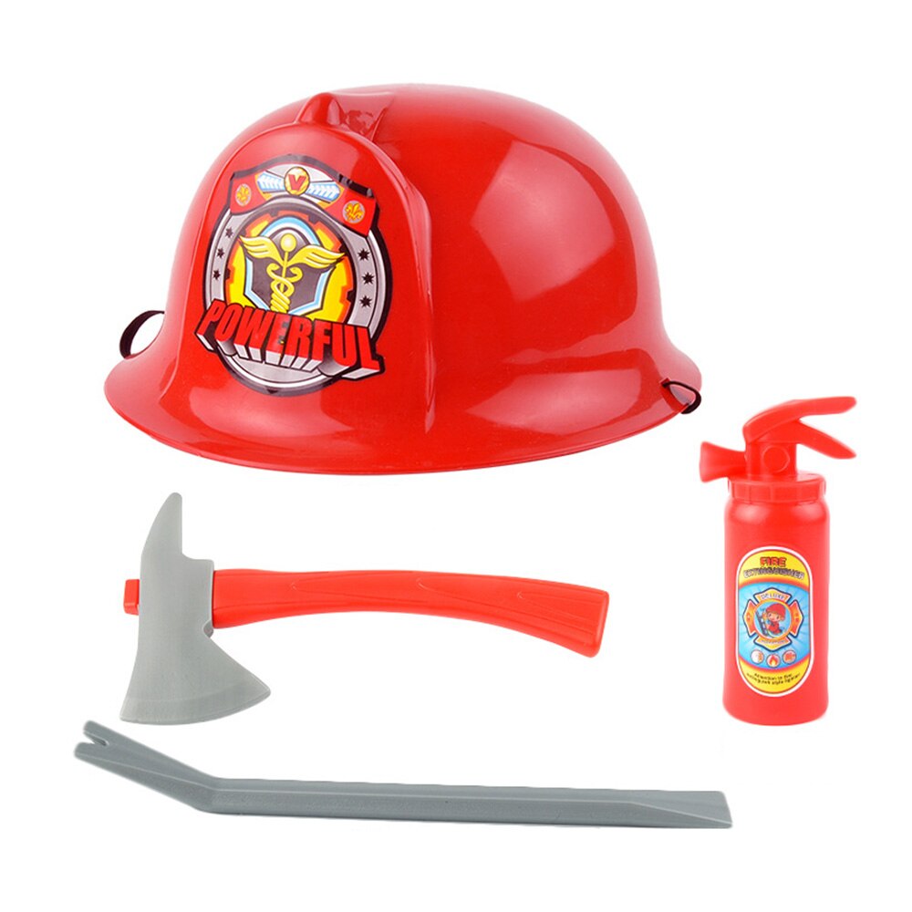 Uddannelse rollespil legetøj brandmand politi ingeniør hjelm brandhætte dragt plast kostume forældre barn interaktion legetøj til børn: A1 brandmanddragt
