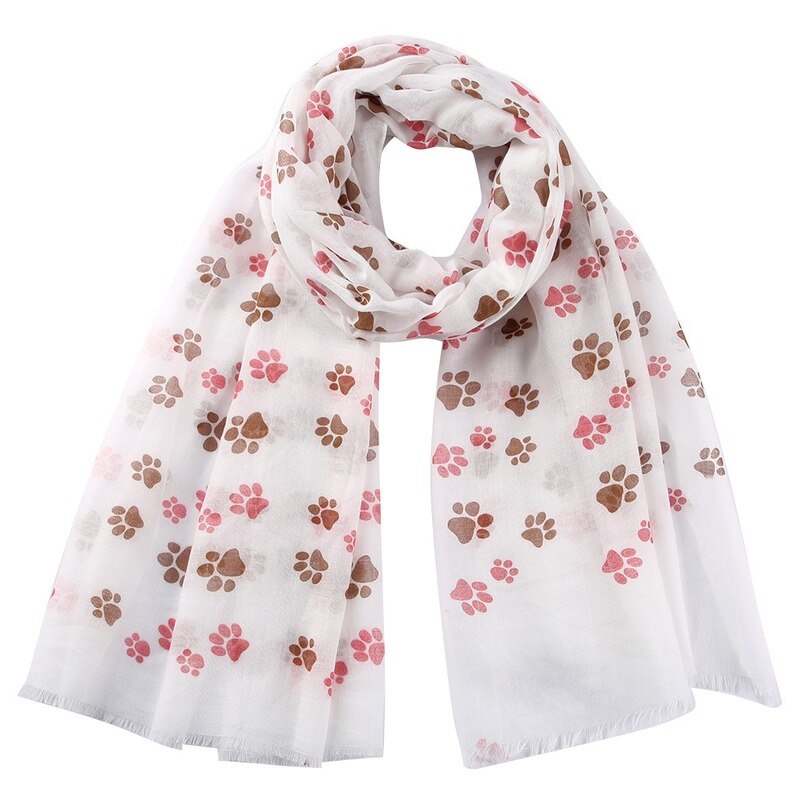 Dog Paw Print Scarf
