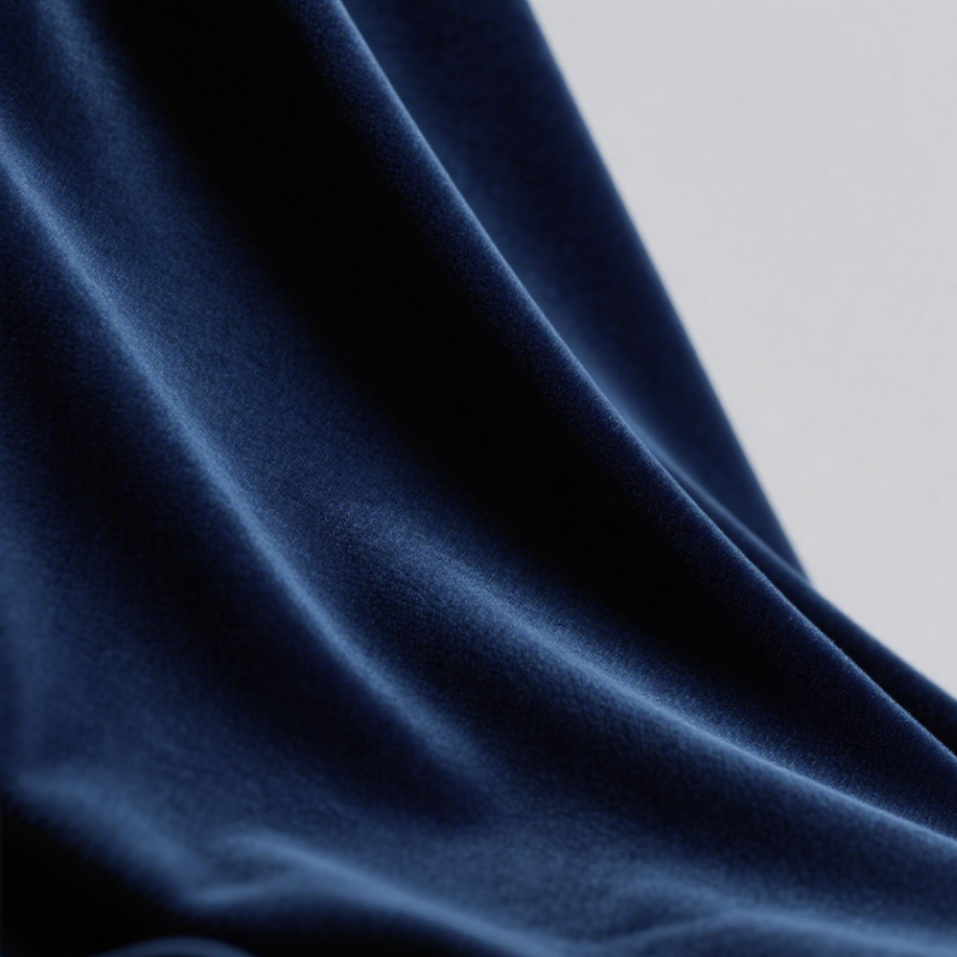 1 tela de terciopelo para bolso DIY, fondos de vestido Formal decoración para de boda cortina de tela Drap Material DIY hecho a mano: Medianoche azul / 1 yarda