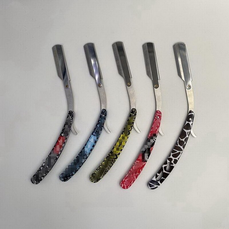 Folding stainless steel men's razor holder manual barber shop razor shaver