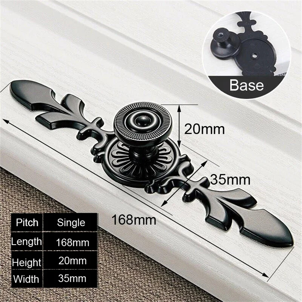 Black Aluminum Alloy Bedside Table Handle Minimalist Cabinet Pulls Furniture Hardware Wardrobe Cabinet Door Drawer Handles: DARK GRAY