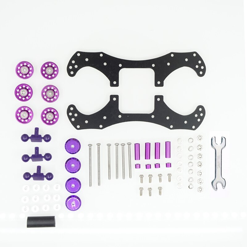 made tamiya MINI 4WD car setting VZ chassis 15526 rollers front rear spacers screws set 324 store: Purple