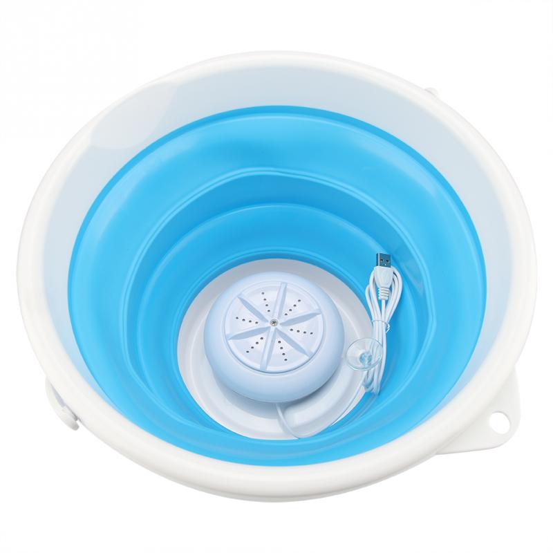 Ultrasonic Portable Turbo Automatic Electric Roller Mini Washing Machine Quick Clean Washing Tool USB 110-240V