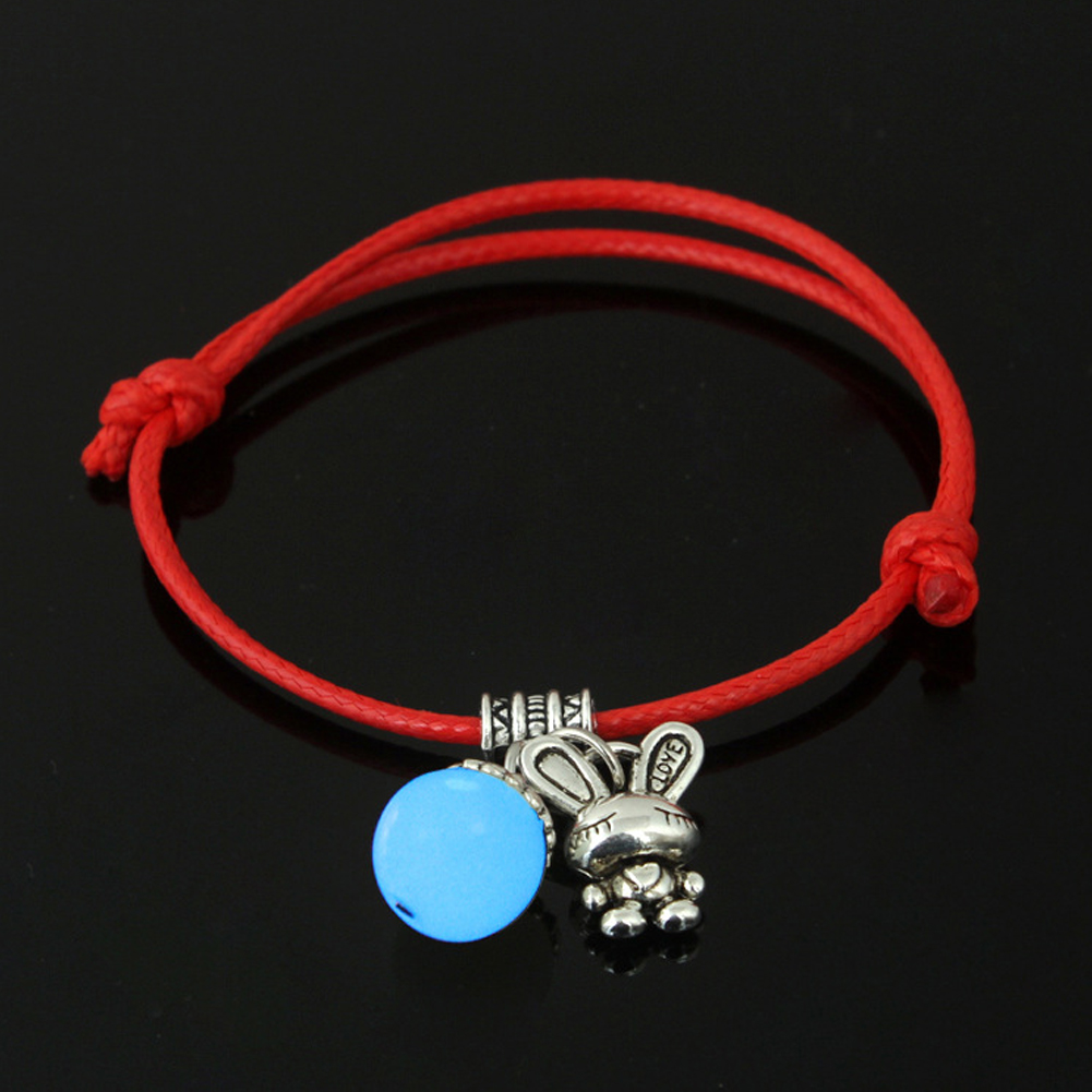 Moda luminosa grânulo folha pingente pulseira homens trançado corda corrente casal o ano de nascimento pulseira para mulher estudante jóias: 10