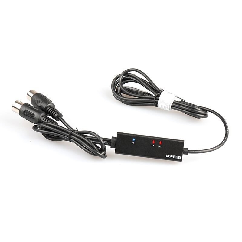 DOREMiDi-convertidor MIDI a USB, Cable USB MIDI con luz indicadora, Chip de procesamiento FTP, MTU-10