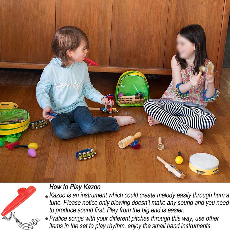 Muziekinstrument Speelgoed Voor Kids - 15 Pcs Percussie Set Voor Peuters Voorschoolse Educatief Leren Muzikale Speelgoed Waaronder Tamb