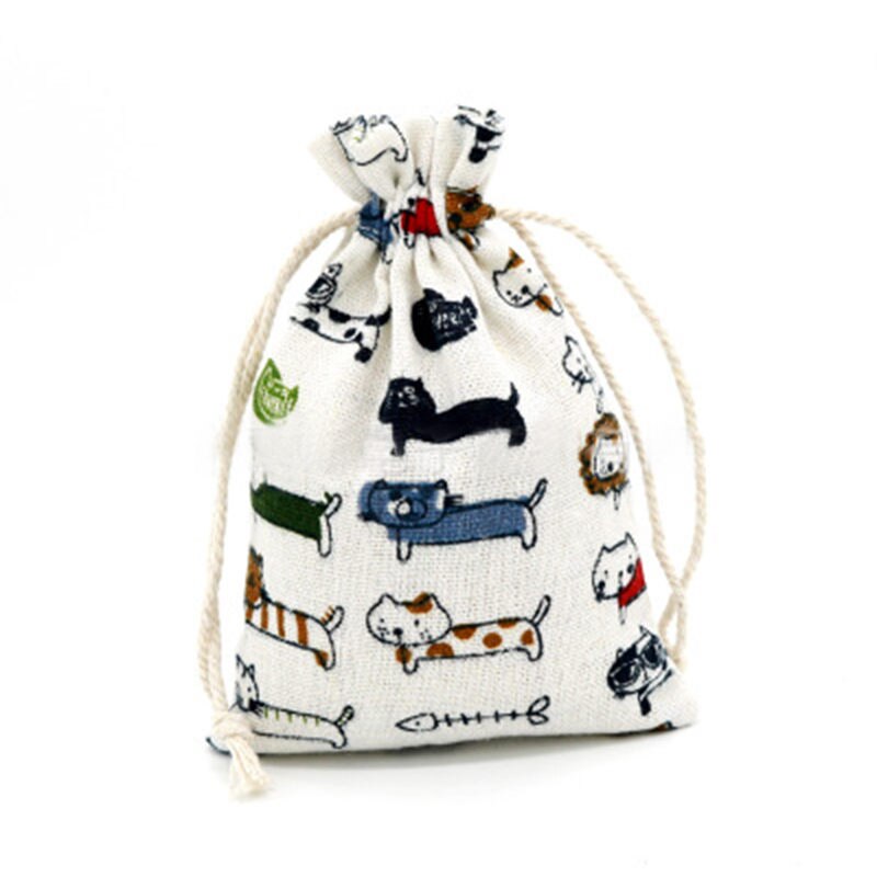 Handmade Cotton Linen Storage Package Bag Drawstring Bag Small Coin Purse Travel Women Small Cloth Bag Christmas pouch: 16