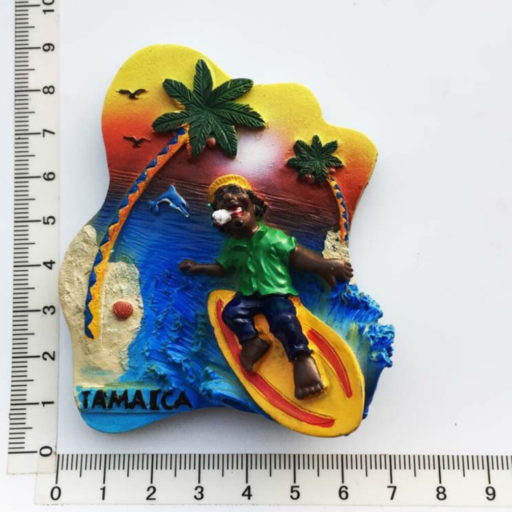 North America Jamaica 3D Fridge Magnets Tourist Souvenir Decoration Articles Handicraft Magnetic Refrigerator Collection: AJM21110003