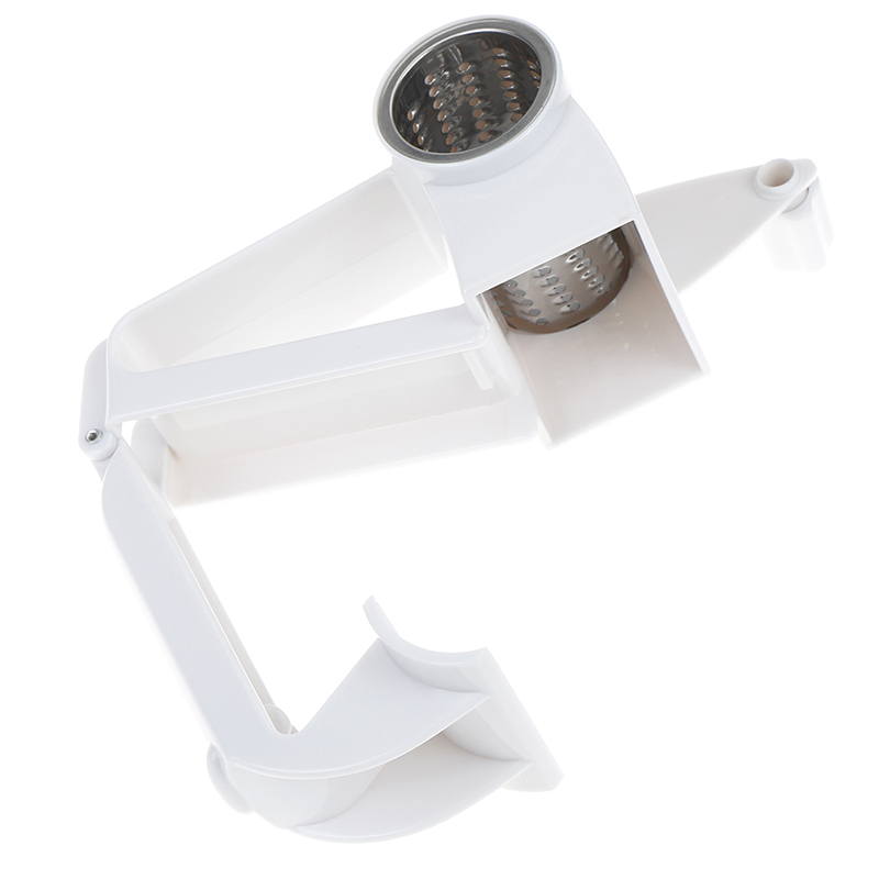Plastic Hand-Cranked Cheese Grater Rotary Ginger Slicer for Chocolate with Stainless Steel Drum Grater Cutter