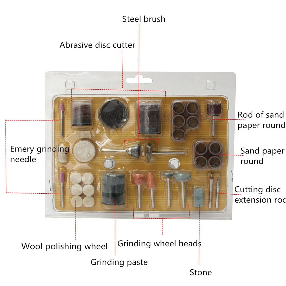 105 Pcs Installeren Duurzaam Staal Borstels Thuis Multifunctionele Diy Graveren Accessoires Snijden Elektrische Polijsten Kits L0415