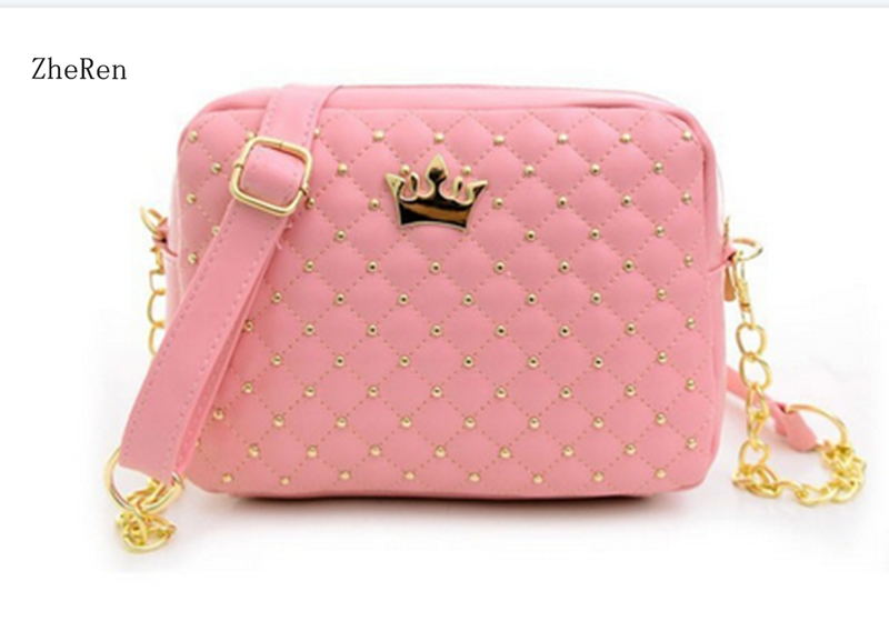 Rivet Chain Shoulder Bag handbags of Shoulder Bag Female Ladies Handbag PU Leather crossbody