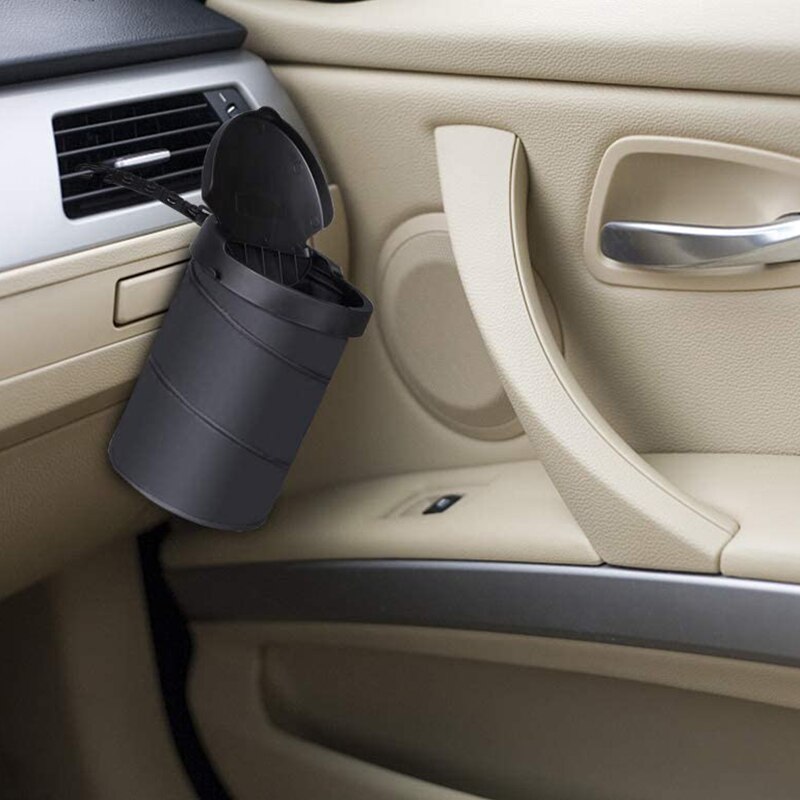 Coche basura portátil cubo de basura compacto plegable bolsa de residuos-cesta de basura Bin negro