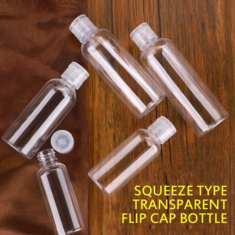 1pcs Spray Bottle Mini Portable Refillable Bottles Plastic Transparent Bottle Reusable Cosmetics Container Outdoor Travel Bottle