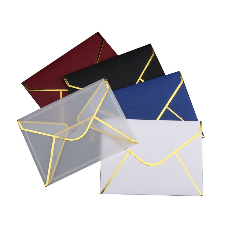 20pcs/set Transparent Paper Envelope Stamping Print Thicken Paper Envelope for Wedding Letter Invitation Scrapbooking