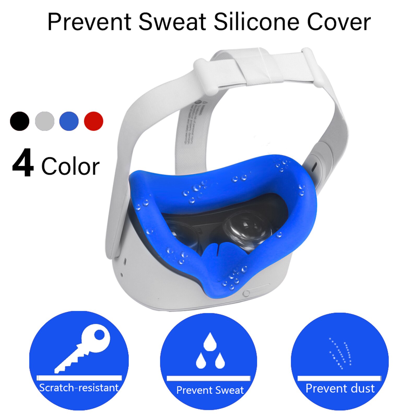 Siliconen Cover Duurzaam Comfortabele Blinddoek Voor Oculus Quest 2 Siliconen Siliconen Cover En Oogmasker Vr Accessoires
