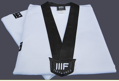 WTF Mooto taekwondo Doboks Kleidung Art Erwachsene MOOTO ITF Karate anzug Taekwondo Uniform Komfortable Größe XXXS-XXXL: 190 Schwarz Kragen