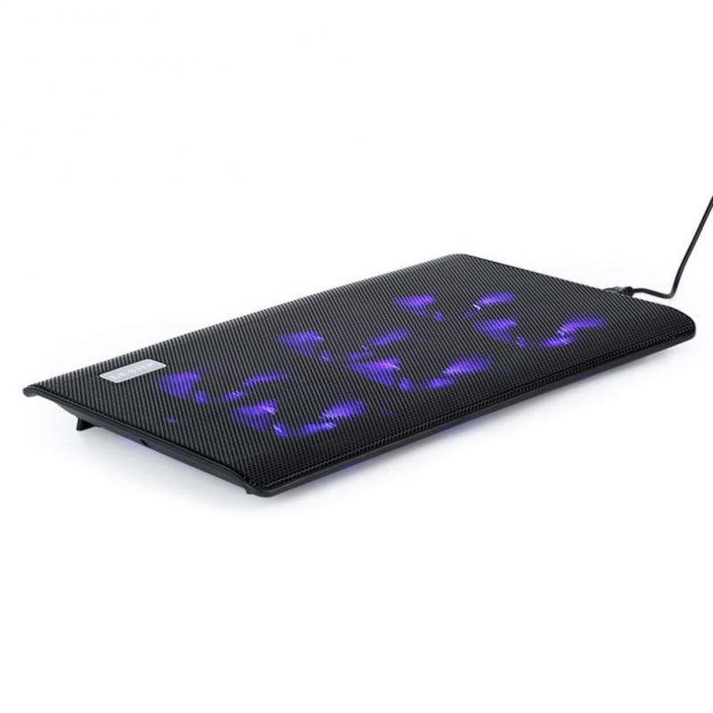 super stum 6 vifter laptop-kjøler 2 usb-grensesnitt laptop-vifter utgangspunkt tallerken stille kjøler: misligholde tittel
