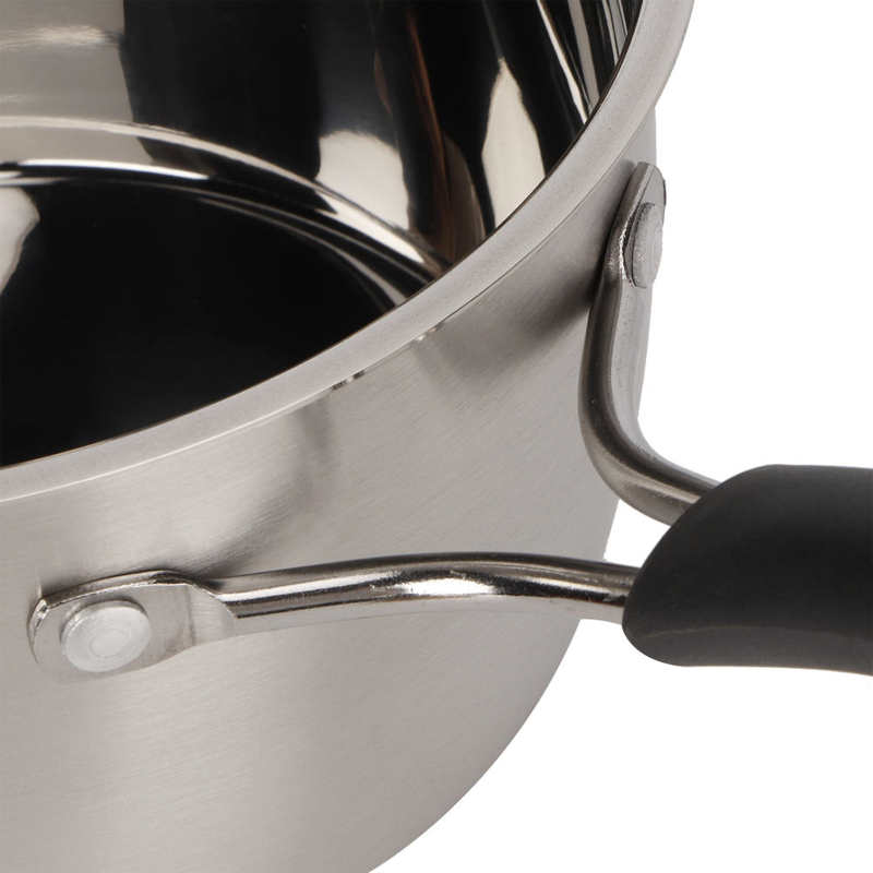 Small Soup Pot Thickened Compound Steel Non-Magnetic Single Handle Cooking Kitchenware 18cm cooking pots