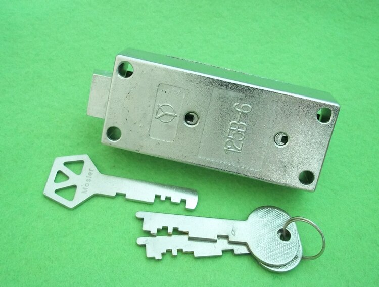 Double Vault Lock Double Key Lock Safe Deposit Box Lock Bank Vault Lock Coin Box Anti-Theft Lock Core 125b-6