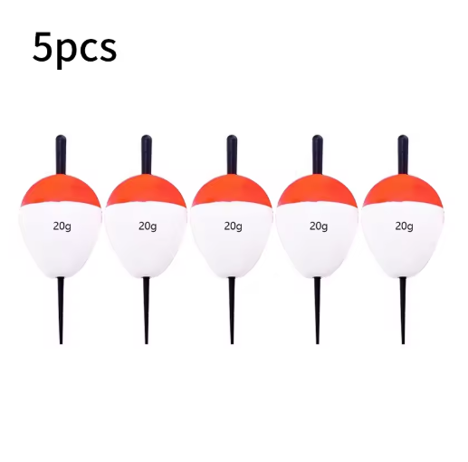 Boya de Flotador de pesca de espuma, barra de luz para aparejos de pesca, 0,8g-60g, 5 unids/lote: floating-20g-5pcs