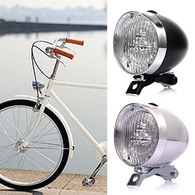 Waterdichte retro fiets koplamp ultra heldere led fiets koplamp veiligheids fietsverlichting