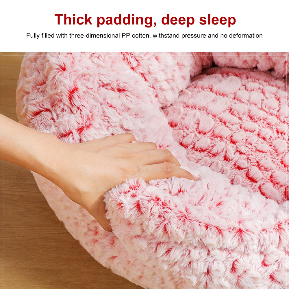 Dog Beds For Large Medium Small Dogs Puppy Labrador Amazingly Cat Marshmallow Washable Round Bed Washable Plush Pet Bed