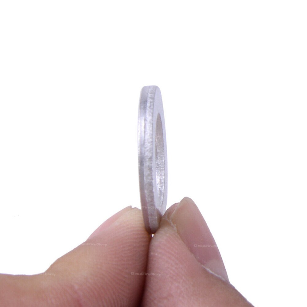 CloudFireGlory 50Pcs Car Engine Oil Drain Plug Metal Crush Washer Seal O-Ring Gasket 12mm ID. 20mm OD.