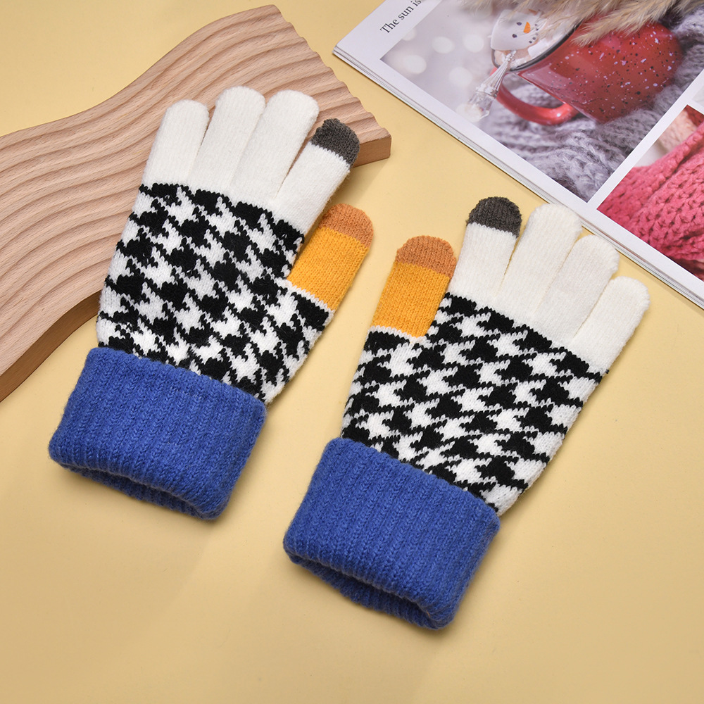 Frauen Herbst Winter Handschuhe Warme Hand Schutz Touchscreen Spleißen Dicke Handschuhe Einfarbig Einfache Lustige: Grün