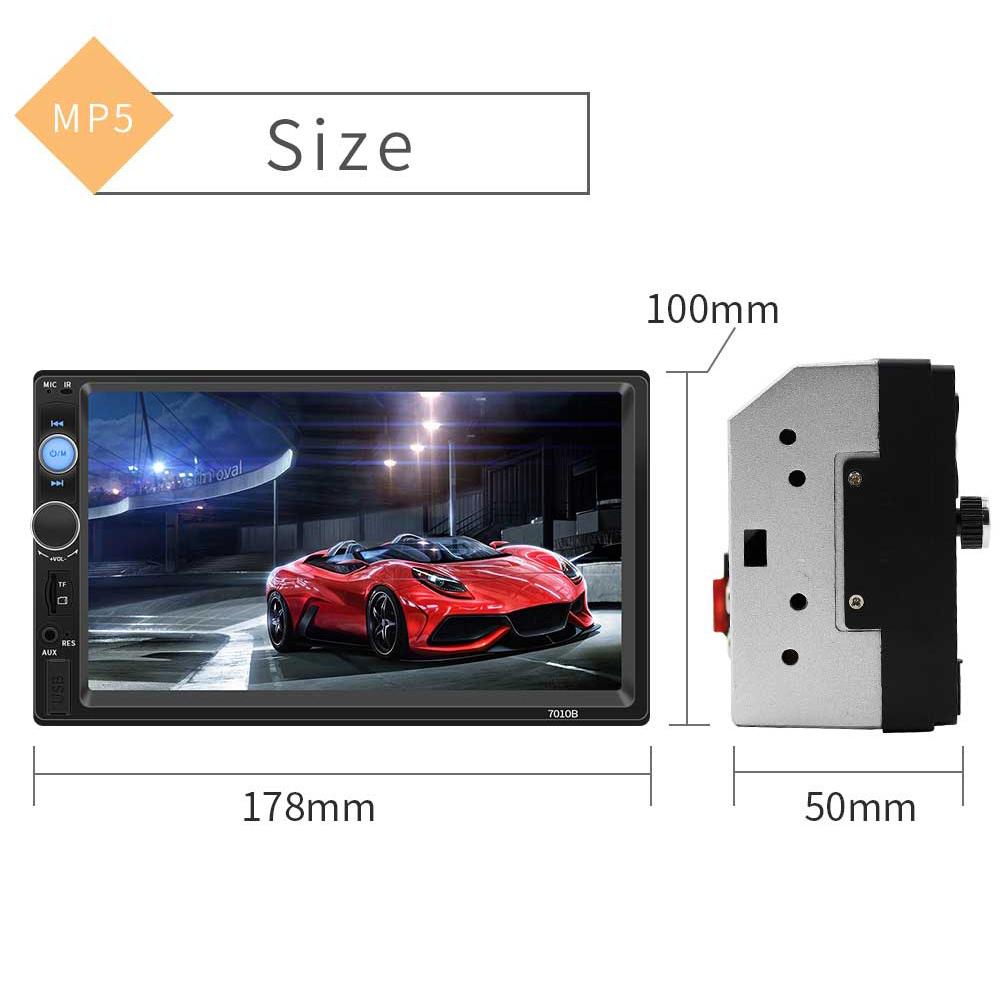 2 Din Car Multimedia Player Car Radio MP5 Player HD Touch Screen Car Audio Stereo Bluetooth USB AUX Support Rear View Camera