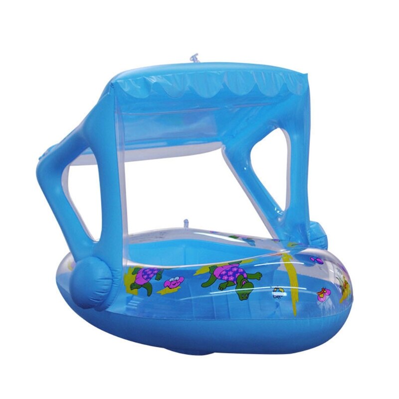 Inflatable Float Swimming Pool for Kids Sun Protection with Canopy Summer Toys Extra Soft Bubble Base for Children Fun