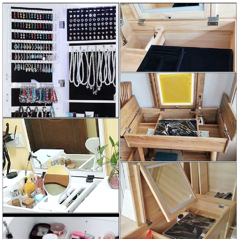 Bisagra de puerta de armario para equipaje, cajas de madera para joyería, bisagras Vintage, decoración para muebles para hogar con 4 agujeros, Uds.