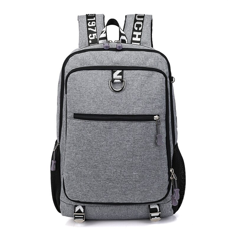 Usb Opladen Tieners School Rugzak Jongens Student Schooltas Mannen Grote Reizen Rugzakken Laptop Notebook Rucksakc Boekentas XA149M: Gray