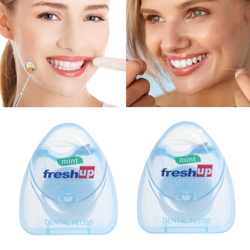 Portable 50M Micro Wax Dental Floss Interdental Brush Teeth Stick Toothpicks Floss Pick Oral Hygiene Clean Wire