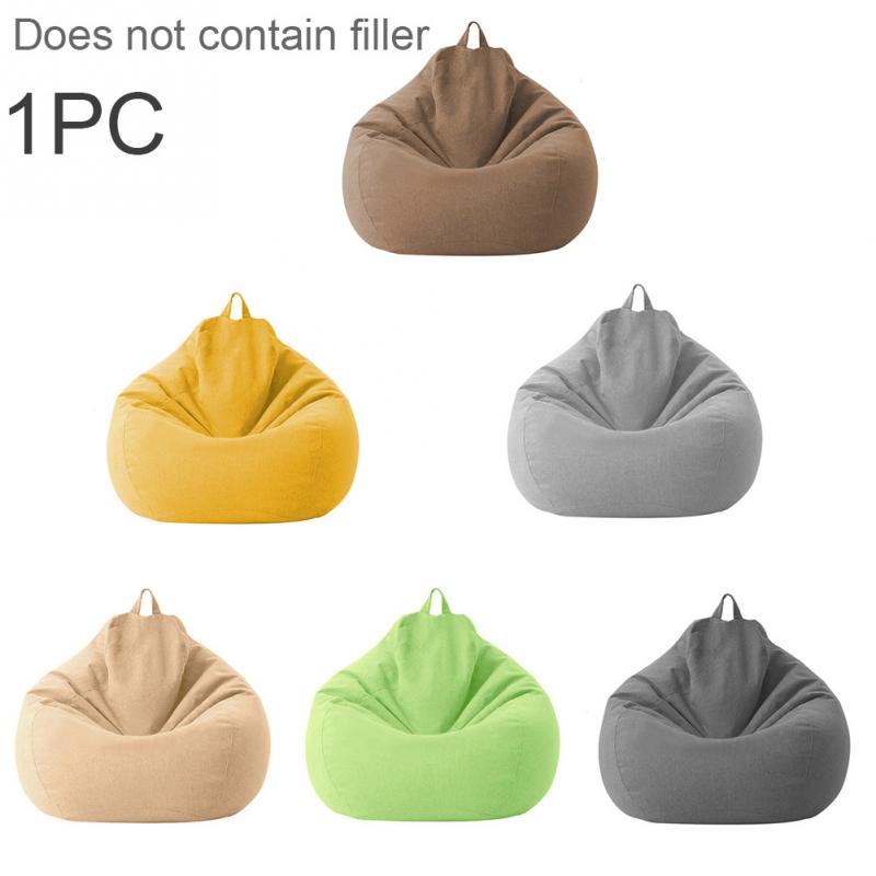 Luie Sofa Cover Effen Stoelbekleding Zonder Filler/Innerlijke Zitzak Poef Bladerdeeg Couch Tatami Woonkamer Meubels Cover