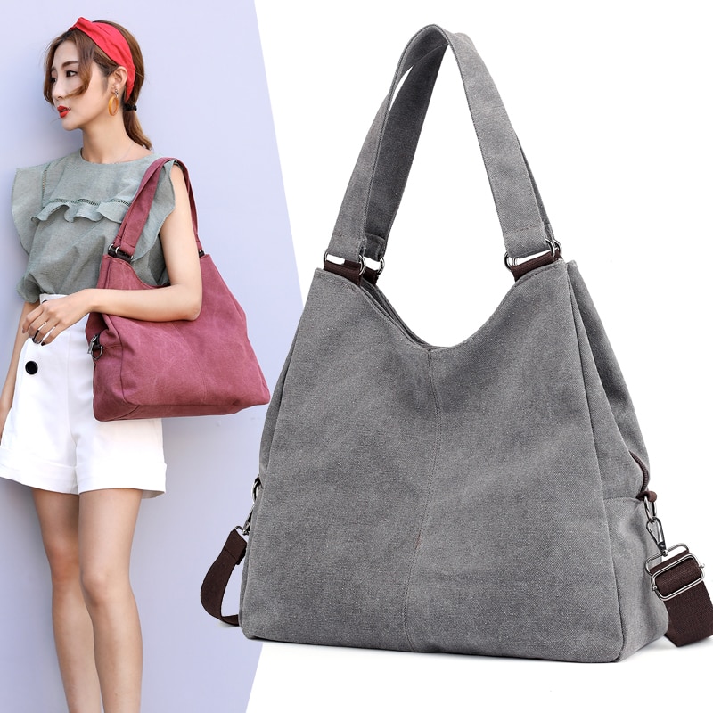 Women shoulder bag handbag female hobo tote bags ladies crossbody messenger bag canvas purse