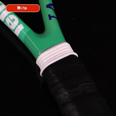 5 sztuk rakieta tenisowa rakieta Fix Ring paletka do badmintona uchwyt rękojeści pierścień rakieta zespół Overgrip Protector: white