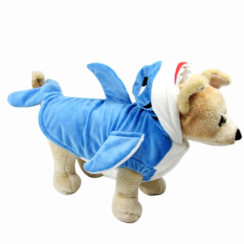 Super Dikke Haai Pet Hond Kleding Winter Kleine Hond Pyjama Puppy Hond Hoodies Coat Chihuahua Yorkies Halloween Huisdier Kostuum