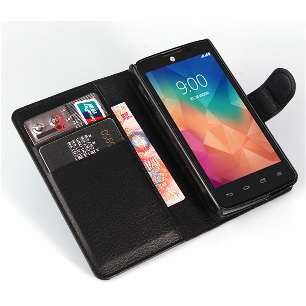 Para LG L60 X145 de lujo billetera cubierta cyboris para LG L60 Dual X147 caso tapa, lichi Funda de cuero de la PU con ranura para tarjeta titulares