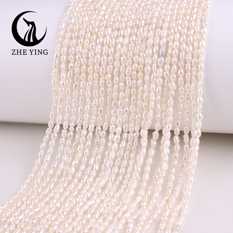 Neue 3A + Süßwasser Reis Perle Perlen 2-4mm Reis Form Lose Perle Perlen für Schmuck Machen armband Halskette DIY Zubehör