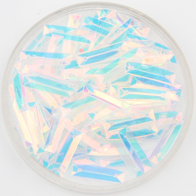 2000 Stks/partij 3X14Mm Rechthoek Cup Losse Pailletten Voor Schoenen &amp; Cap &amp; Kleding Naaien Decoratie Materialen/bruiloft Beauty Accessoires: Blue Crystal