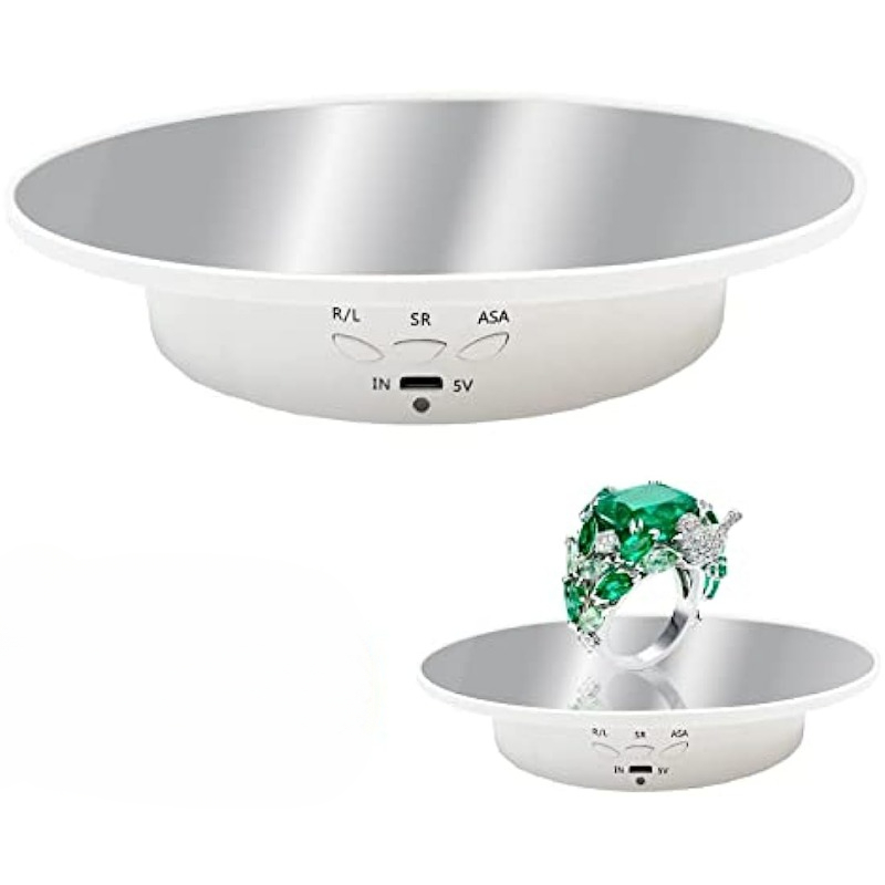 "dubbeldrivet 360 ° roterande displayställ, högkapacitetsspegel , 7.9 22 gram, perfekt för mångsidig användning (tårtor/smycken/foton)": Armégrön